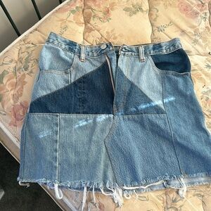 Denim mini skirt